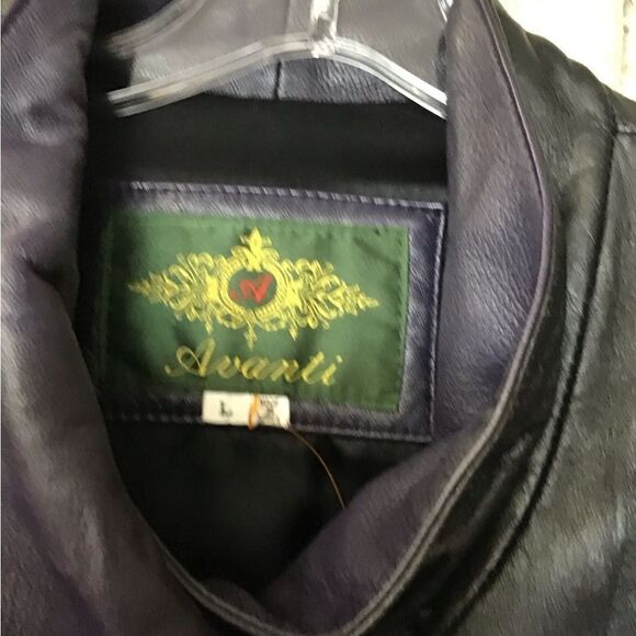 Avanti Ladies black/green leather coat - Picture 6 of 6
